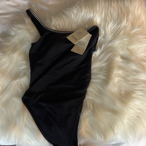 NWT LEMLEM Lena One Shoulder One Piece Black & White Swimsuit- Sz Xs - Picture 11 of 11